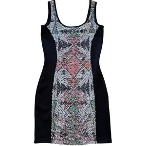 Hot Tempered Black and Sequined Mini Dress